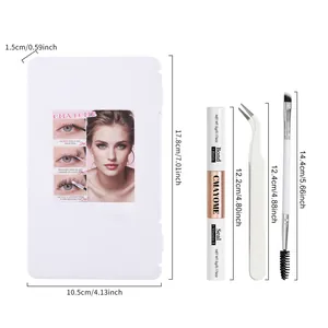 Cluster eyelash extension tool kit with bond, sealant, applicator, and lash comb set