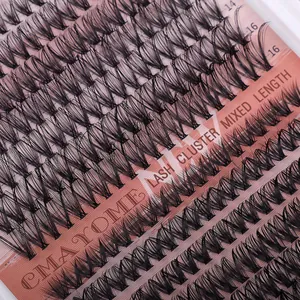 Macro shot of high-quality 30D and 40D black lash clusters showing natural texture and curl