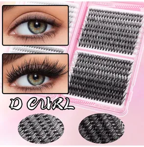 Detail von 640 DIY Einzelwimpern Büschel mit D-Curl in den Längen von 8mm bis 18mm