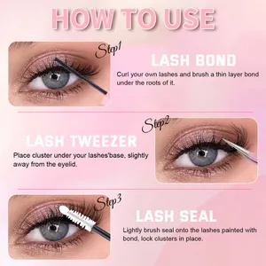 Schritt-für-Schritt-Anleitung für DIY-Wimpernextensions mit Bond, Pinzette und Seal