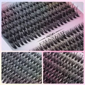 Macro view of CMAYOME 15mm individual cluster lashes with dense and natural volume
