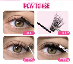 Tutoriel étape par étape pour appliquer des faux cils 3D avec brosse et pince à épiler