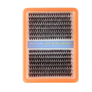 DIY cluster lashes set with 280 fans in 10-20mm lengths for a voluminous look