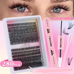 DIY Cluster Eyelash Extension Kit Segmented Thick Curled Natural False Eyelashes For Women Professional Makeup Tools