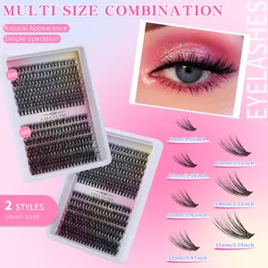 CMAYOME 30D and 40D cluster lash extension kit with 9-15mm D-curl natural false eyelashes