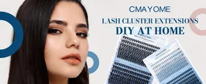Détail du kit d'extensions de cils DIY avec longueurs de 9mm à 14mm pour volume
