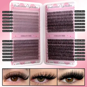 DIY cluster lashes set 640 clusters with 10-16mm lengths for natural fluffy volume look