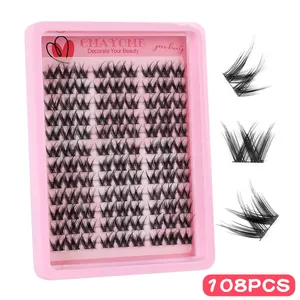 Set van 108 individuele wimperclusters in C-krul voor een natuurlijke wispy make-up look