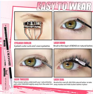 Detailed view of dual-ended lash bond and seal kit with biotin and vitamin E infusion