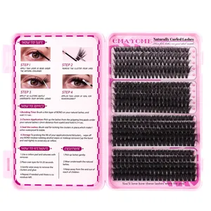 Detail of DIY individual lash extension kit showing length sizes from 8mm to 16mm