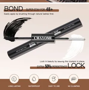 Colle et fixateur de cils à double embout avec biotine pour une tenue de 48 heures