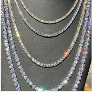 Elegant multi-layered gold and silver tennis necklaces with sparkling crystal rhinestones