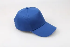 Classic deep blue cotton baseball cap featuring a six-panel design and curved stitched brim
