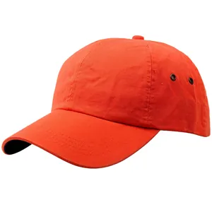 Unisex Adjustable Cotton Baseball Cap Breathable Sun Hat For Men Women Solid Orange Outdoor Casual 6 Panel Protective Hat