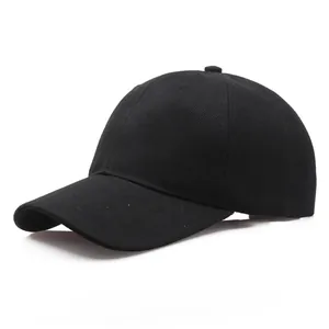 Plain Polyester Cotton Baseball Cap Adjustable 6 Panel Sun Hat For Men Women Casual Outdoor Sport Solid Color Curved Brim