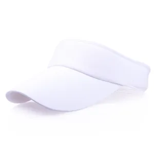 Minimalistische witte zonneklep voor buitensporten en golfactiviteiten buiten