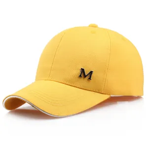 Berretto da Baseball alla Moda con Lettera M in Metallo Unisex Misto Cotone Regolabile Visiera Curva Cappello da Sole Outdoor