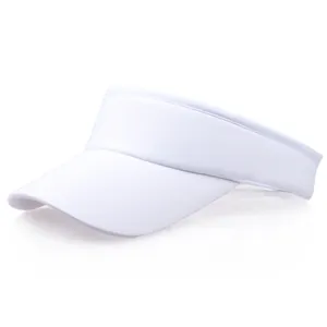 Visière de soleil blanche pour enfants avec bord incurvé vue sous un angle de 45 degrés