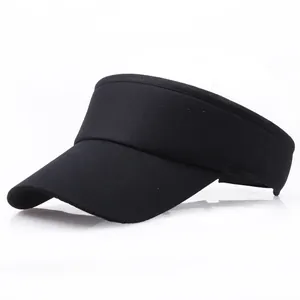 Klassische schwarze Sonnenblende aus Baumwolle für Sport und UV-Schutz im Sommer