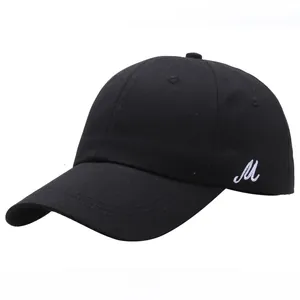 Casquette de Baseball Décontractée en Mélange de Coton Broderie Lettre M Réglable Chapeau de Soleil Pour Hommes Femmes Style Coréen Casquette de Sport
