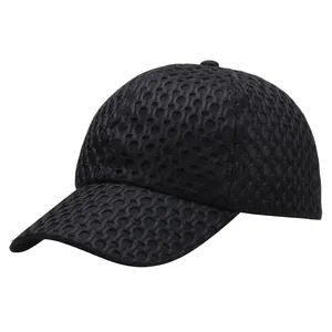 Cappellino da Baseball Casual da Donna con Design in Mesh Traforato Traspirante Protezione Solare Regolabile Leggero Nero