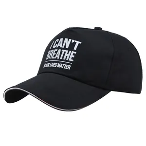 I Can't Breathe Black Lives Matter Baseballkappe Verstellbare Slogan Print Baumwolle Mesh Trucker Hat Für Herren Damen Outdoor Sonnenhut