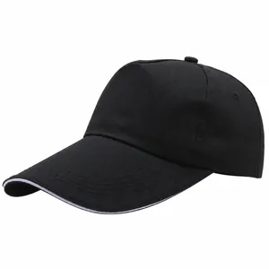 Schwarze Baseballkappe für große Köpfe mit verlängertem 11cm Sonnenschutz-Schirm