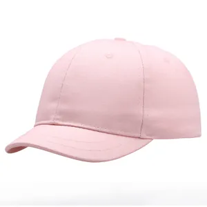 Rosa Baseballkappe mit kurzer Krempe aus gewaschener Baumwolle im japanischen Retro-Stil