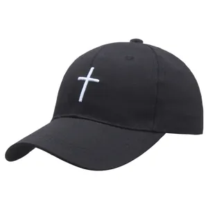 Katoenen Honkbalpet met Geborduurd Kruis Verstelbare Dad Hat Outdoor Zonbescherming Casual Mode Streetwear Unisex Sportmuts