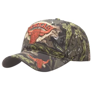 Outdoor Camouflage Baseball Cap For Men Women Adjustable Sun Protection Hunting Fishing Hat With Embroidery Decoration