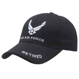 Embroidered Military Style Pilot Baseball Cap Cotton Breathable Sun Protection Outdoor Adjustable Sport Hat For Men Women