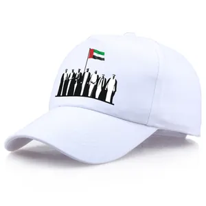 UAE Dubai National Day Cotton Baseball Cap UAE Flag Founding Fathers Print Adjustable Sun Hat For Men Women Souvenir