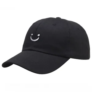 Unisex Katoenen Honkbalpet Met Geborduurd Lachend Gezicht Verstelbare Zonnehoed Voor Heren Dames Outdoor Streetwear