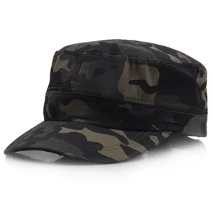Classic dark woodland camo ripstop patrol cap for outdoor activities and sun protection