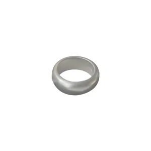Minimalist S925 sterling silver matte wide band ring with premium brushed metal finish