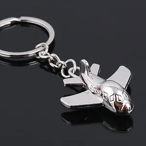 Portachiavi Creativo Mini Aereo in Metallo Lega di Zinco Modello di Aeroplano Ciondolo per Chiavi Auto Decorazione Regalo Unisex