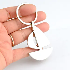 Creative Sailing Boat Metal Keychain For Men Women Zinc Alloy Nautical Pendant Car Key Ring Business Gift Jewelry