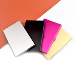 Ultra-thin Aluminum Alloy Business Card Holder Professional Minimalist Metal Pocket Credit Card Case Portable Wallet For Men Women