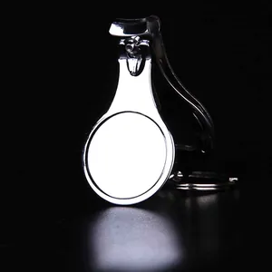 Coupe-ongles multifonction en acier avec porte-clés et zone personnalisable pour logo