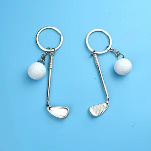 Portachiavi creativo con pallina e mazza da golf per accessori borsa a tema sport