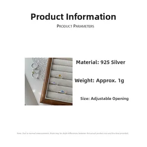 Detail eines S925 Sterlingsilber Sternrings mit bunten Steinen in einer Box