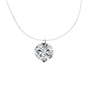 Minimalistische S925 Sterling Silber Meerjungfrau Tränen Kette mit schwebendem Anhänger