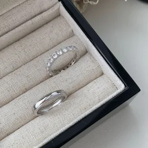 925 Sterling Silver Eternity Band And Textured Milgrain Ring With Cubic Zirconia Minimalism Fashion Jewelry For Women Wedding