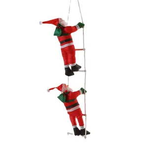 Christmas Santa climbing ladder hanging ornaments for holiday window decoration