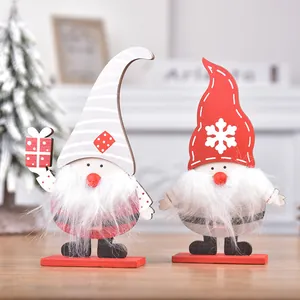Weihnachtswichtel Aus Holz Nordische Tomte Tischdekoration Mit Kunstfellbart Für Weihnachtsfenster Und Hausdekoration Geschenk