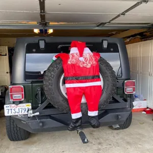 Décoration de Noël Père Noël grimpant pour roue de secours de voiture et extérieur SUV