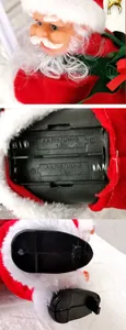 Detail of battery compartment for electric climbing Santa Claus showing 1.5V AA slots