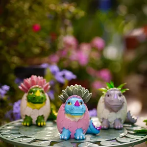 Kreativer Cartoon Dinosaurier Ei Schlüpfen Stifthalter Harz Schreibtisch Miniatur Figur Ornament Für Schreibwaren Aufbewahrung