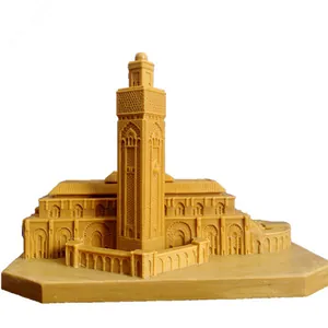 Detailliertes 3D Miniaturmodell einer historischen Moschee Architektur aus Kunstharz
