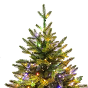 Albero di Natale artificiale in PE con luci LED colorate per decorazione festiva